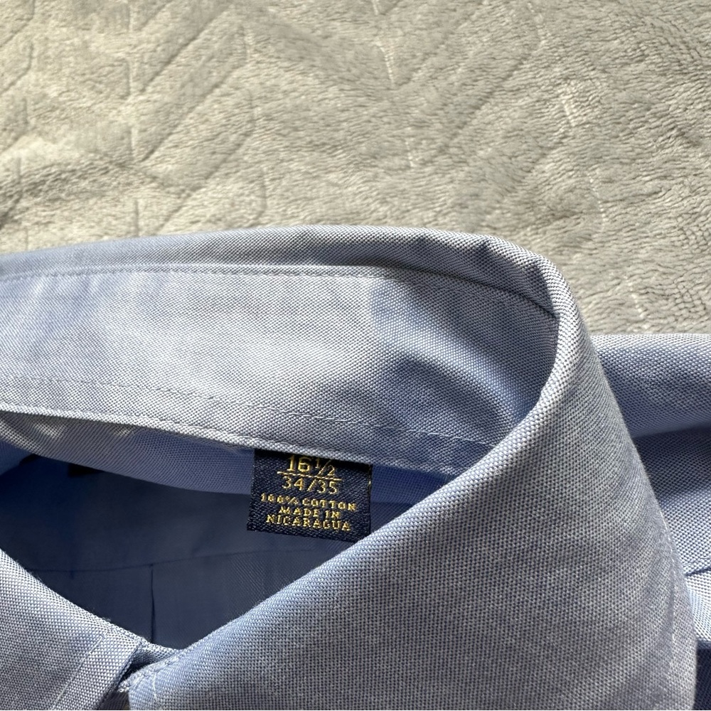 Club Room Men’s Button Down Dress Shirt Light Blue Neck 16.5 - Picture 5 of 10